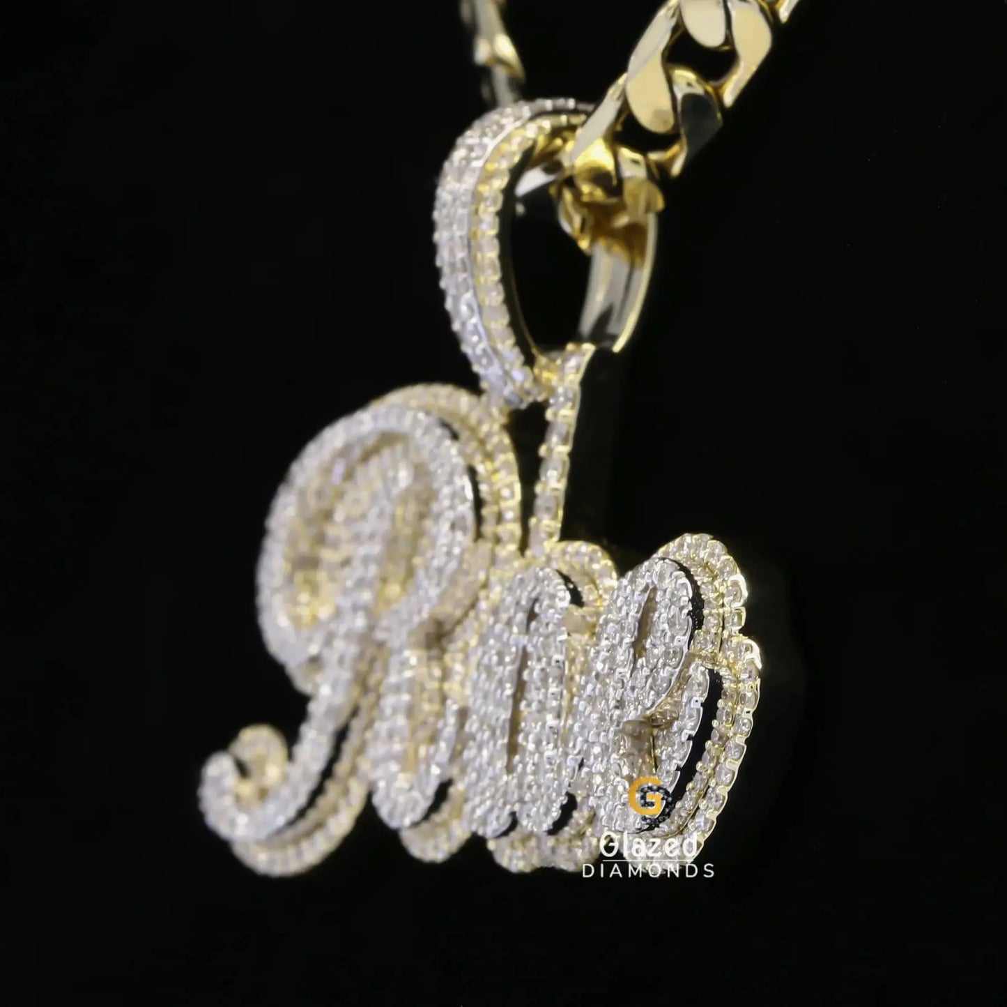 Bust Down Bling Name Pendant