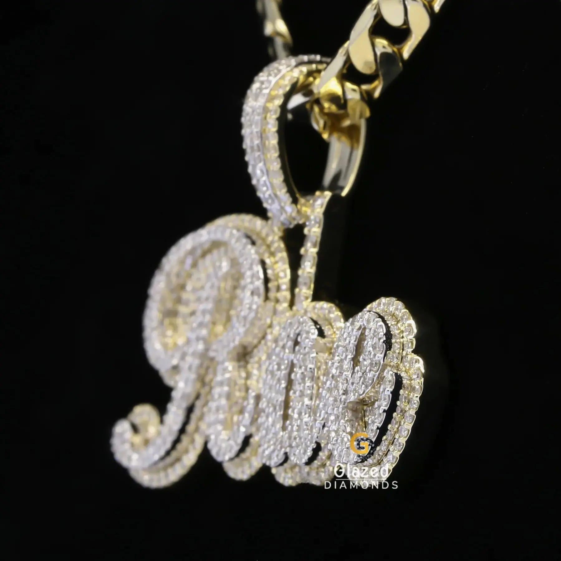Bust Down Bling Name Pendant