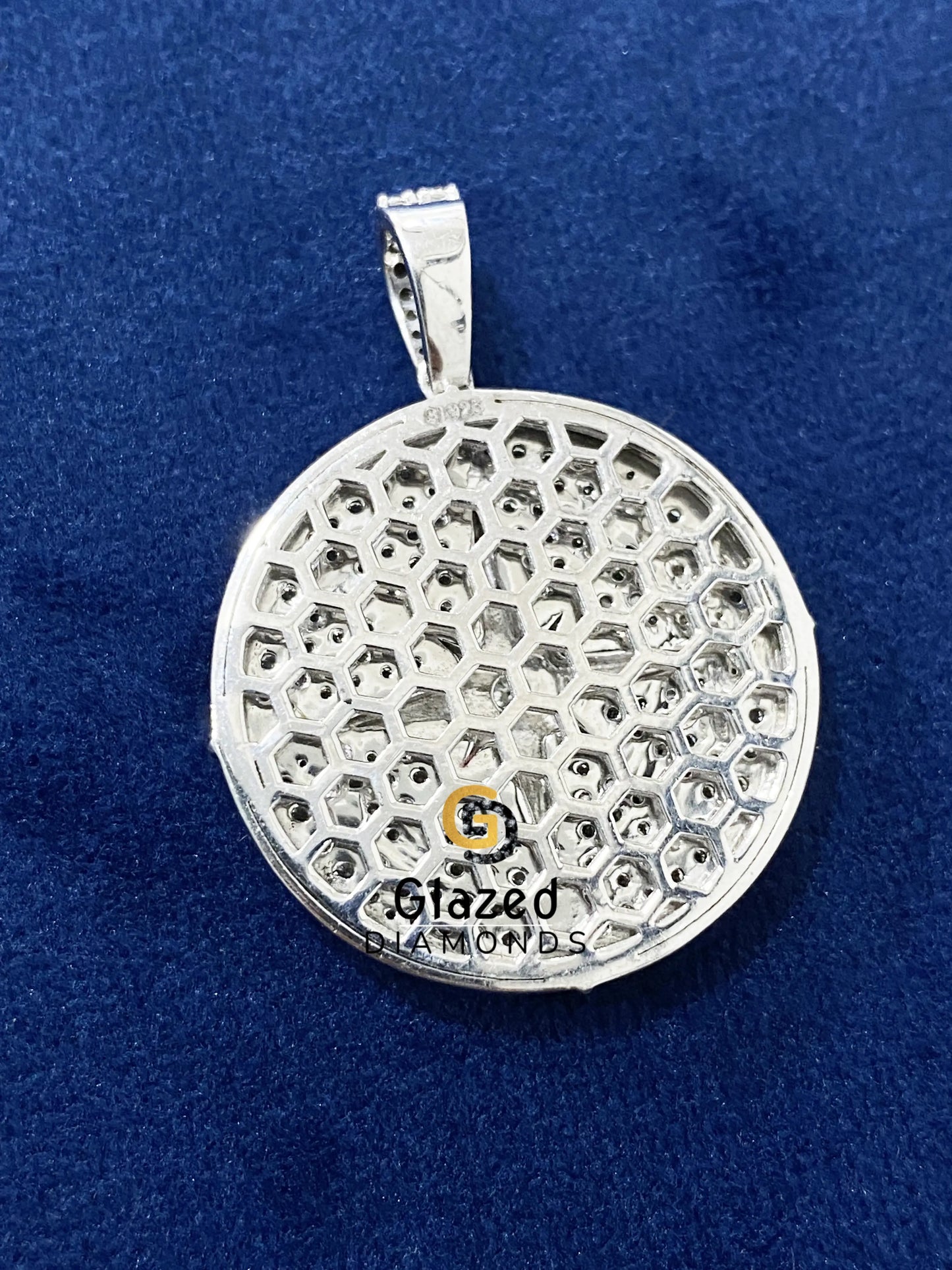 Bust Down Customized Compass Round Moissanite Pendant