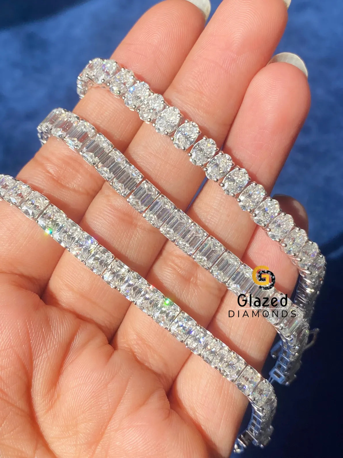 Bust Down D Colorless VVs Moissanite Hip Hop Bracelet
