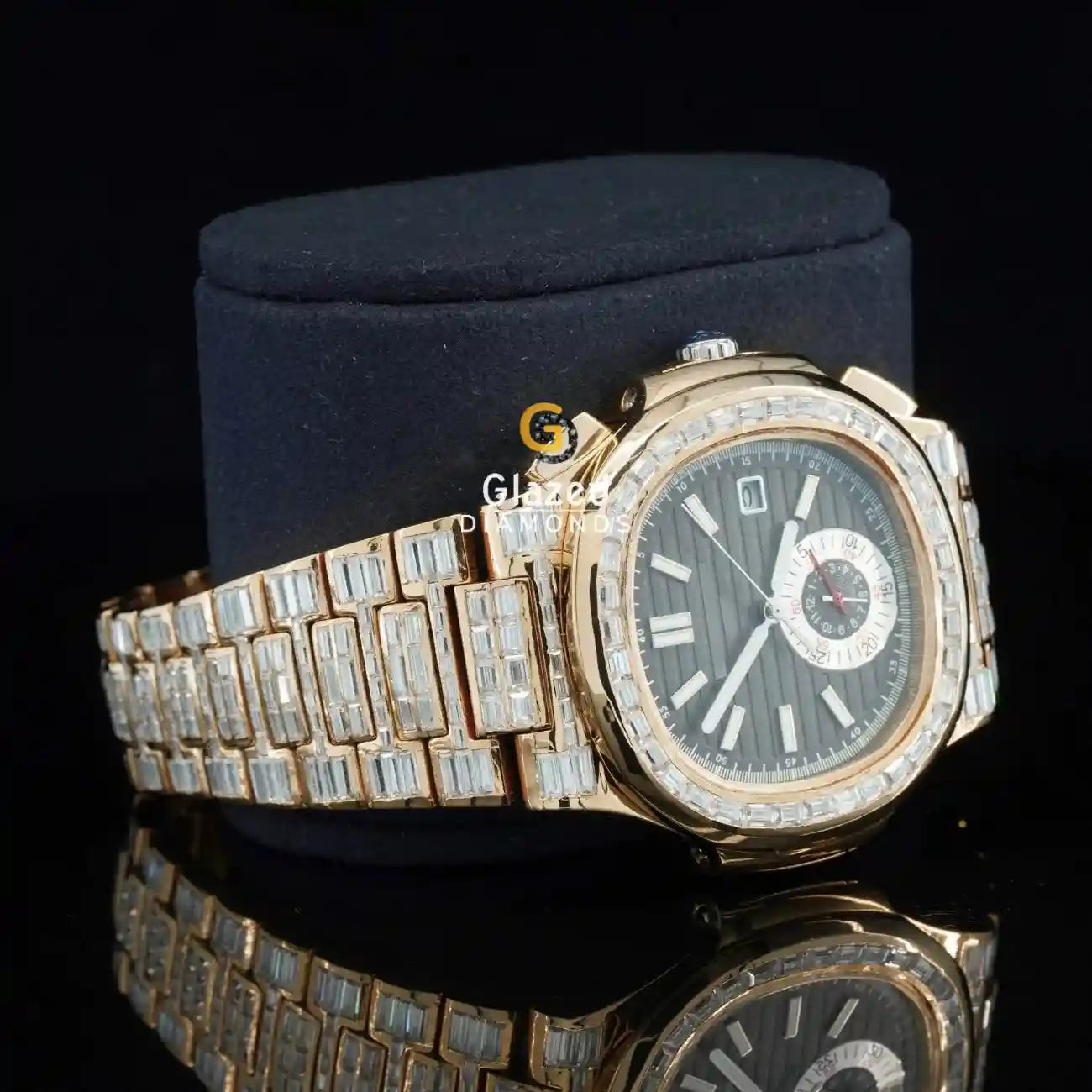 Bust Down Iced Watch For Men