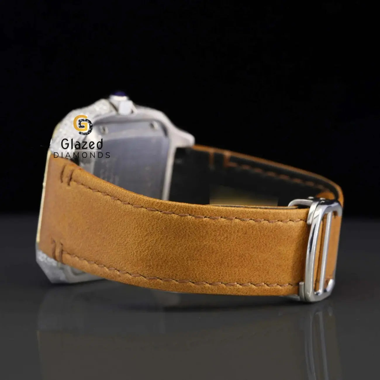 Bust Down Moissanite Brown Color Watch