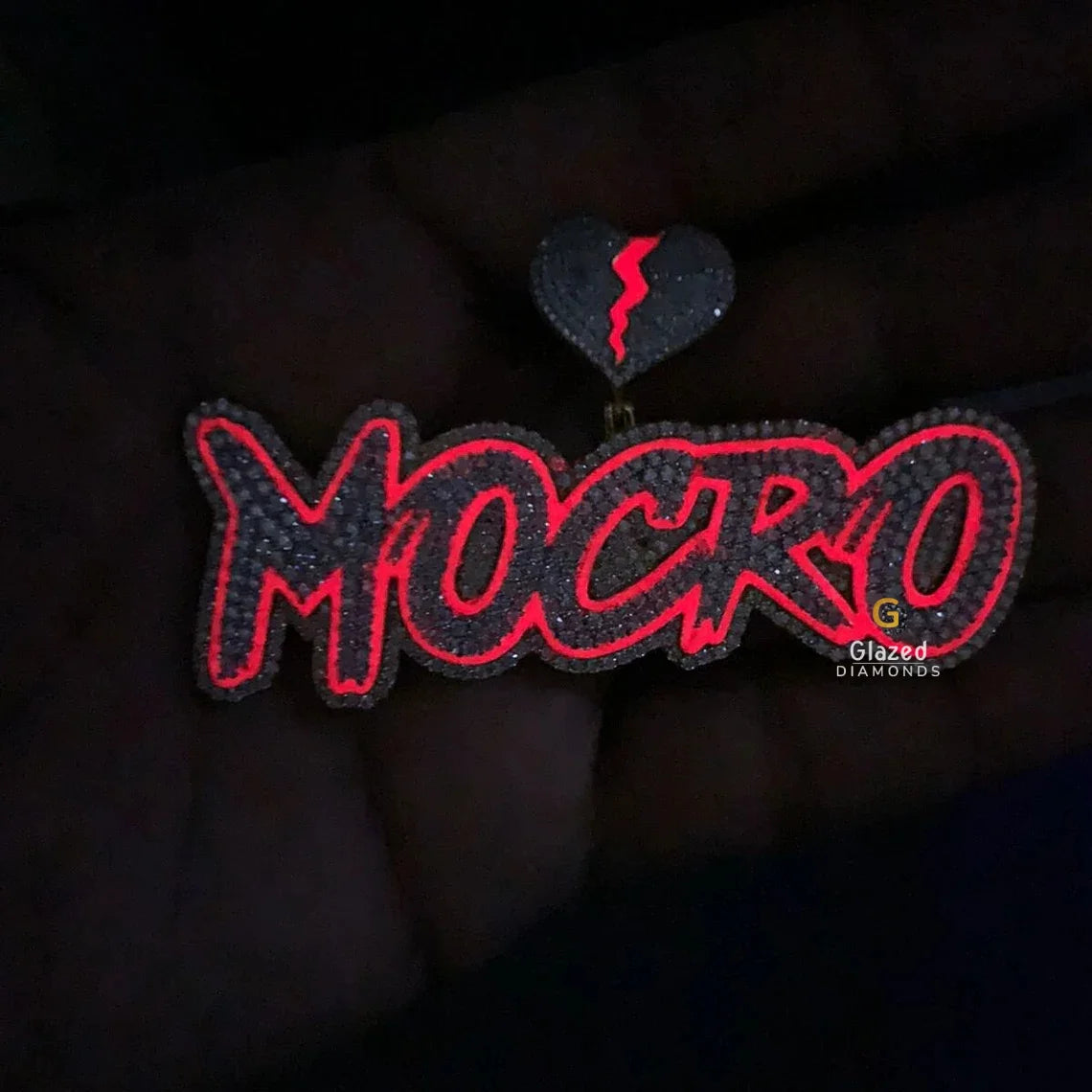 Bust Down Moissanite Letter Pendant