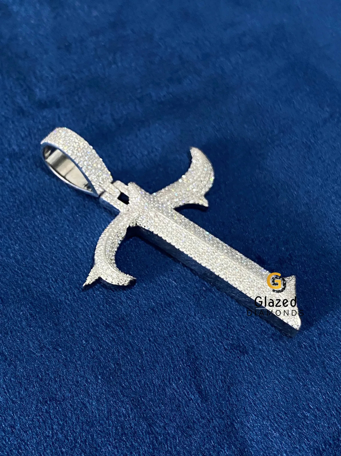 Bust Down Round Moissanite Custom Letter Pendant