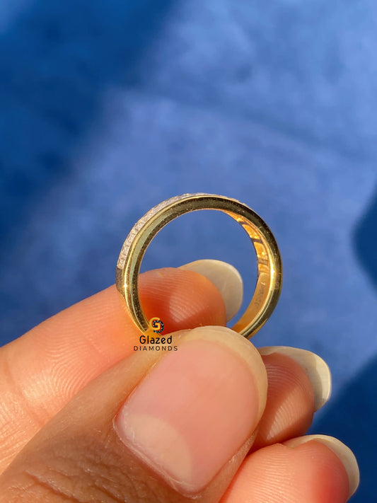 Channel Set Half Eternity Wedding Band For Women