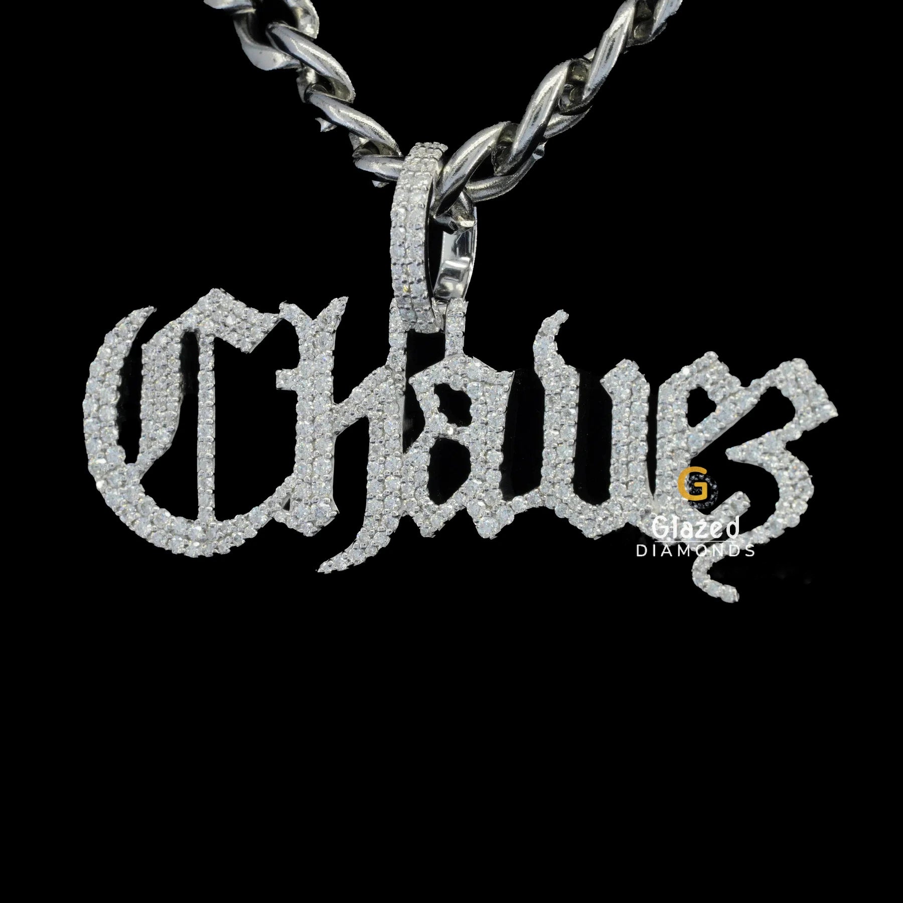 Chavez Name Iced Pendant