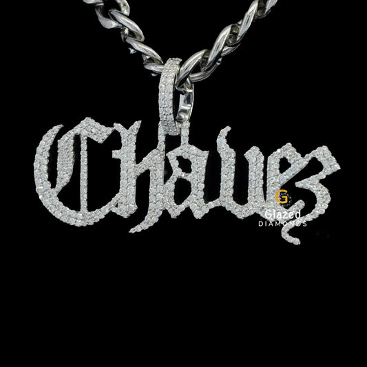 Chavez Name Iced Pendant