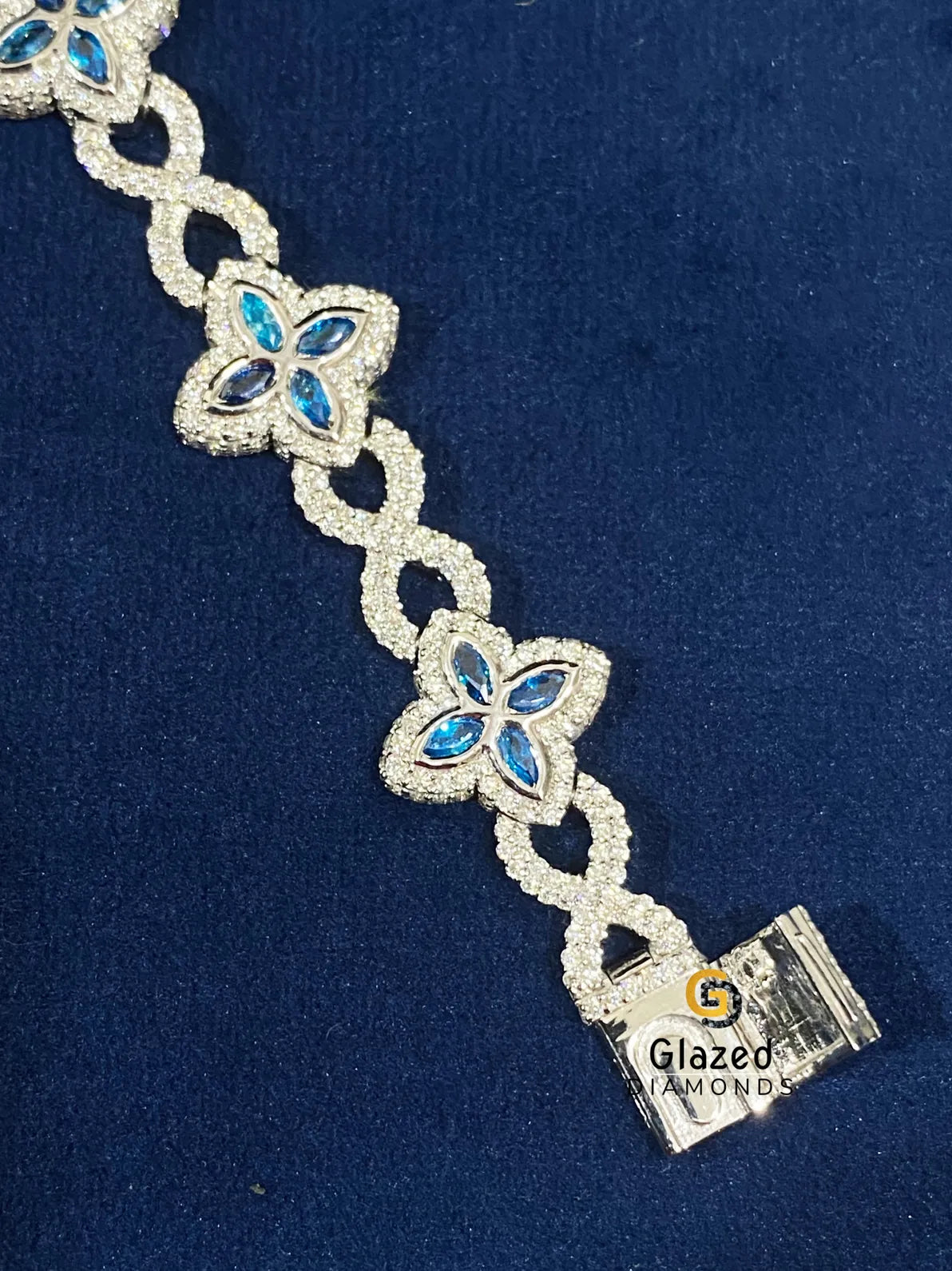 Colored VVs Moissanite Stones Hip Hop Bracelet