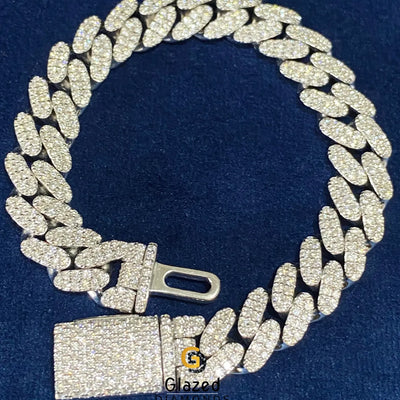 Cuban Link Bracelet Hip Hop Round Moissanite