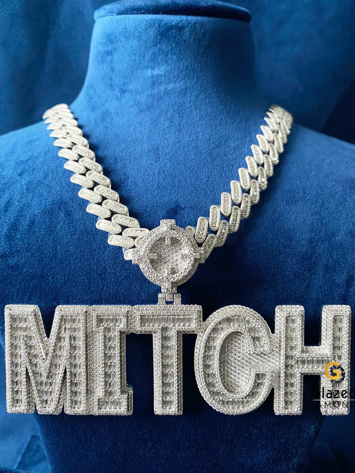 Cuban Link VVS Round Moissanite Diamond Studded Hip Hop Chain