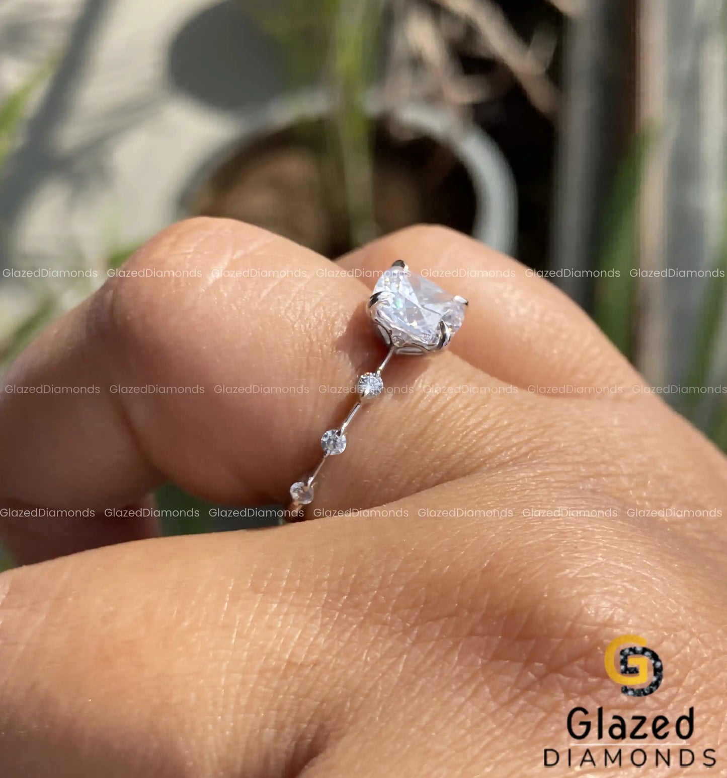 Cushion Cut Promise Ring