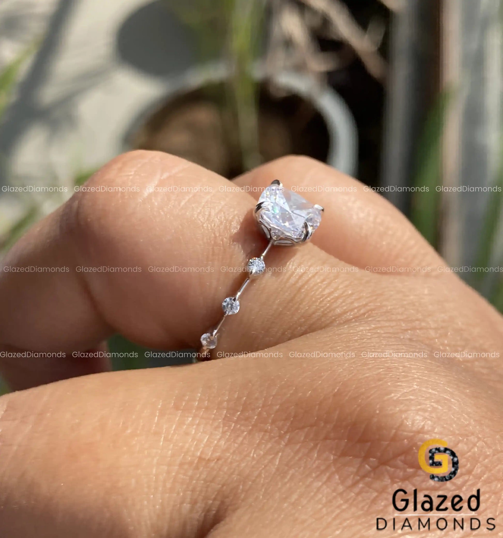 Cushion Cut Promise Ring