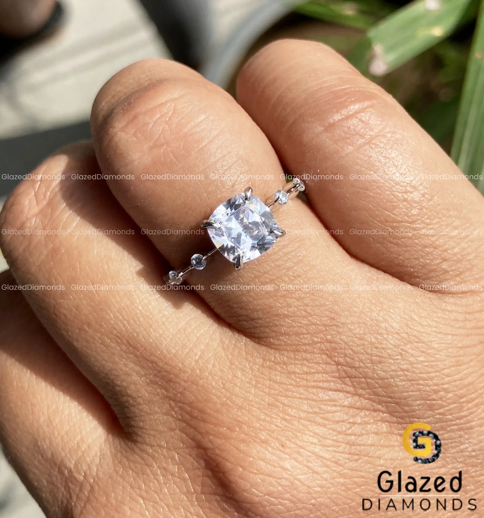 Cushion Solitaire Ring