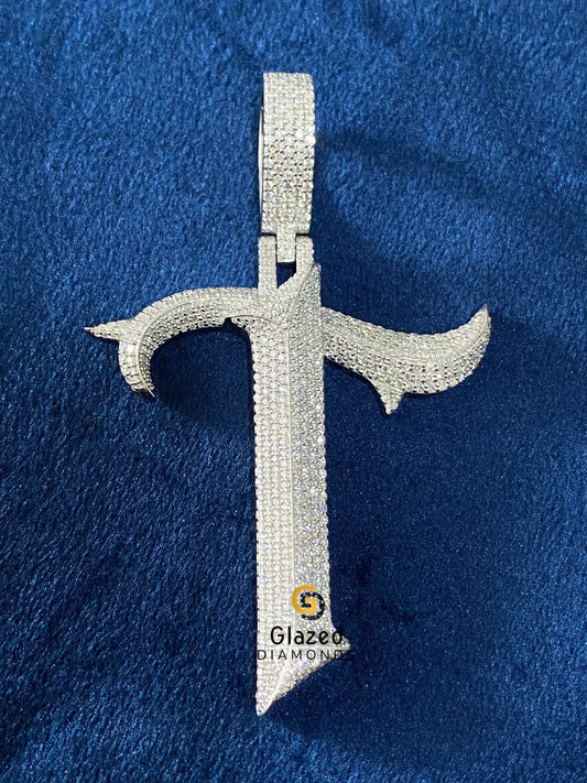 Custom Letter Hip Hop Round VVs Moissanite Pendant