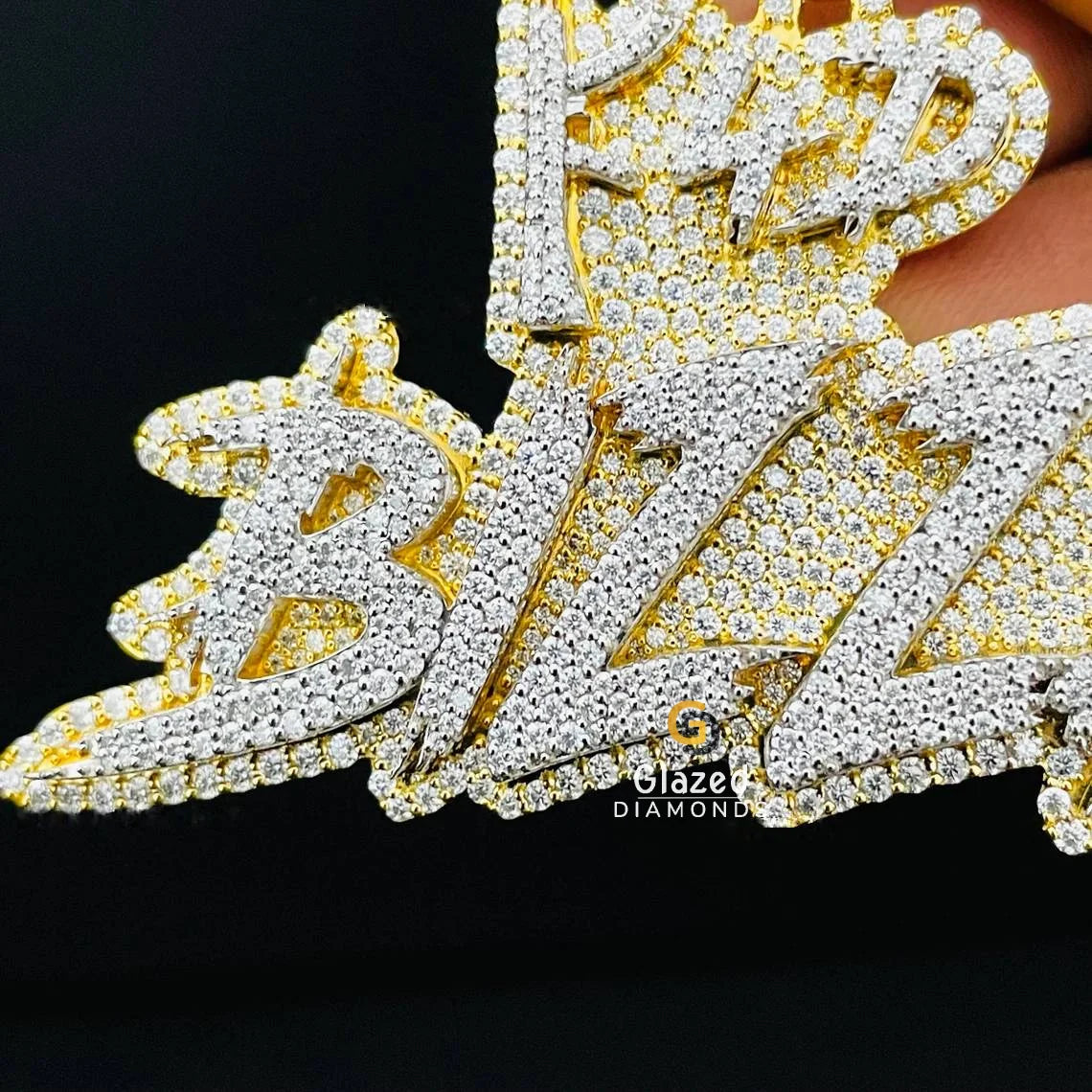 Custom Name Mens Diamond Pendant