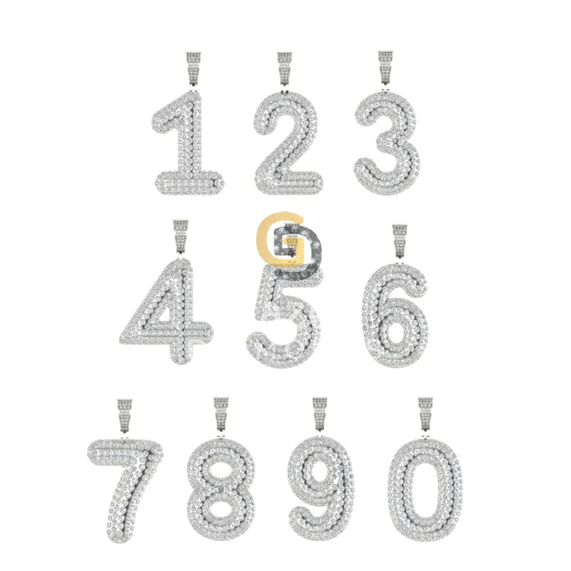 Custom Number Pendant