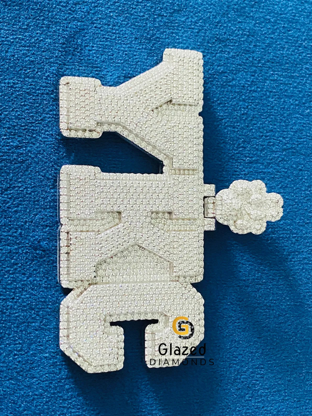 Customized Letter Hip Hop Round Brilliant Moissanite Pendant