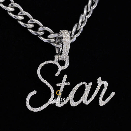 Custon Iced Moissanite Pendant