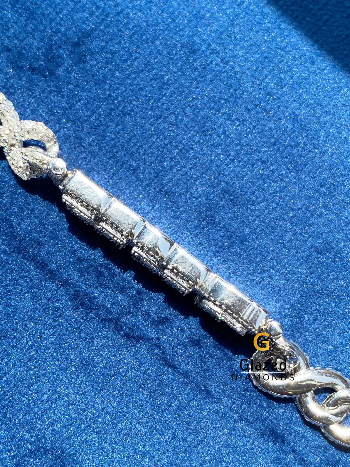 D Colorless 10MM Round Moissanite Hip Hop Bracelet