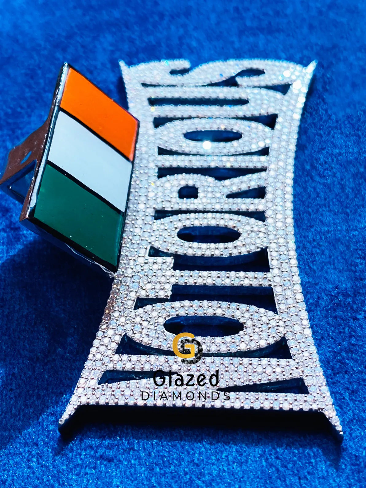 D Colorless Customized Letter Hip Hop Pendant