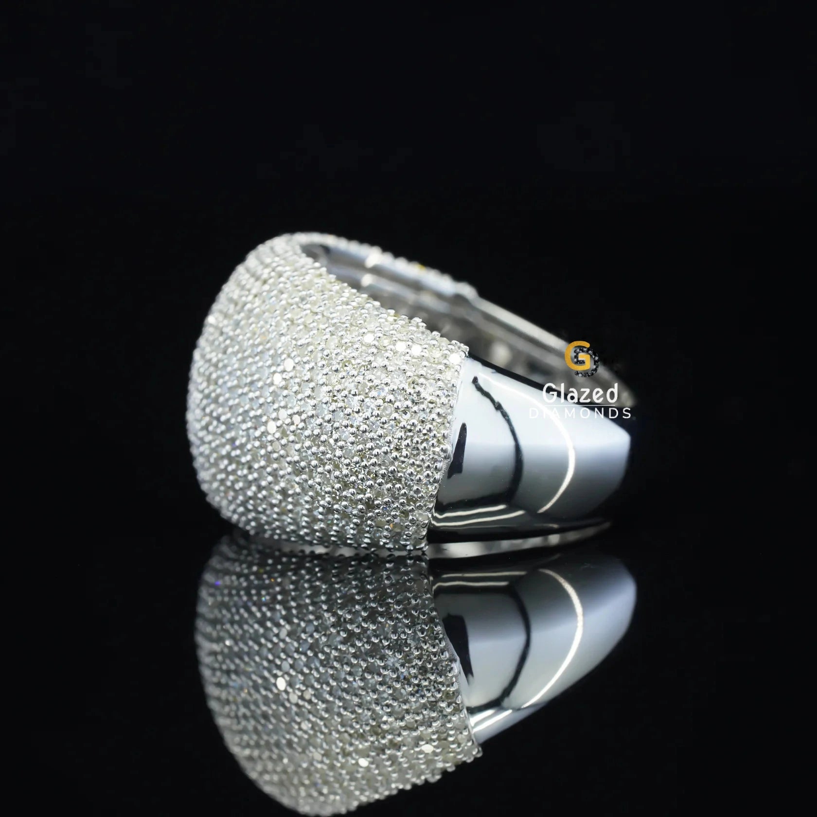 D Colorless Hip Hop Ring