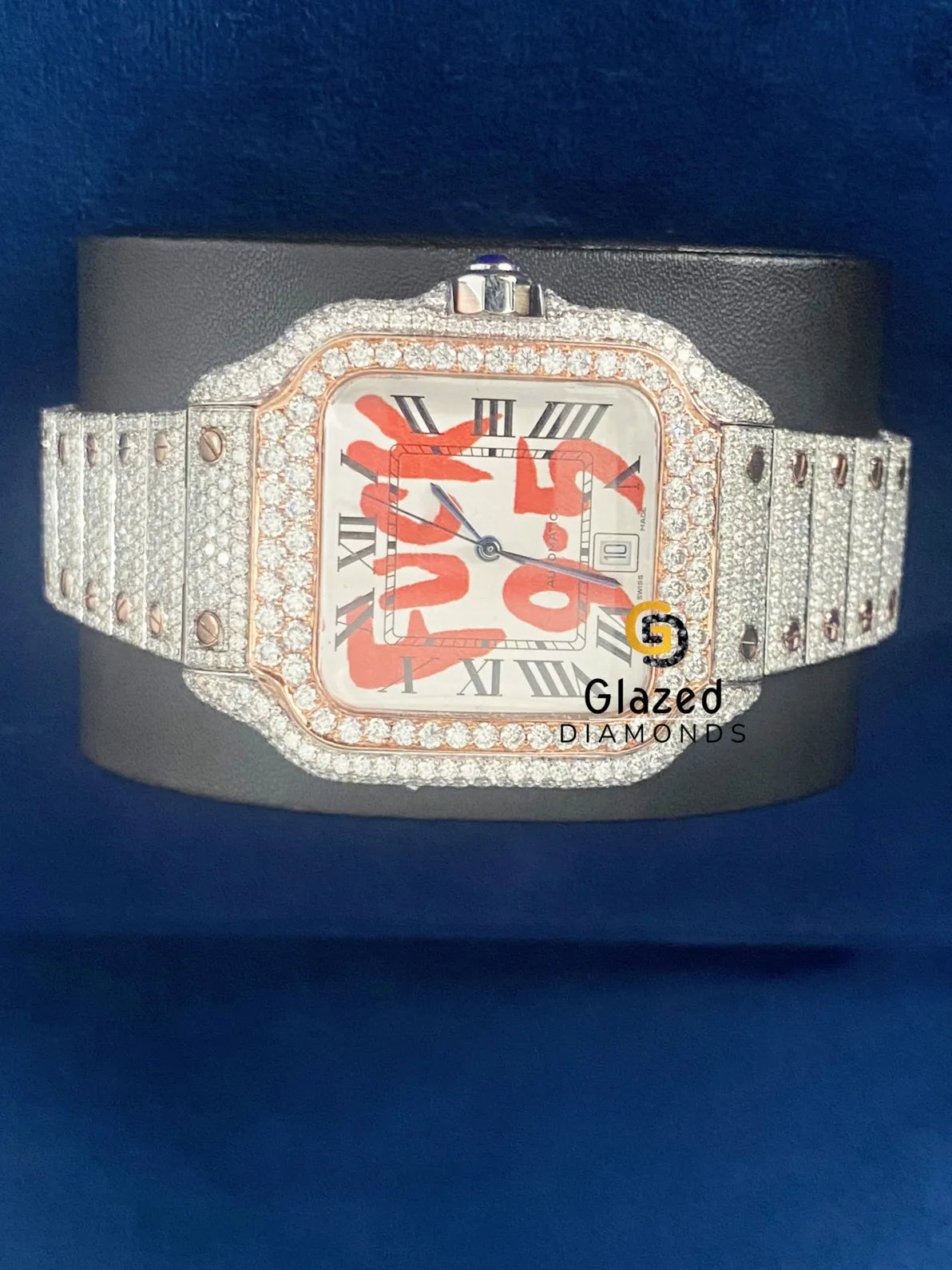 D Colorless Moissanite Fully Iced Out Hip Hop Watch