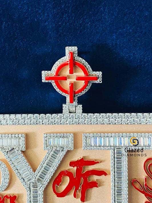 D Colorless Round_Baguette Moissanite Hip Hop Pendant