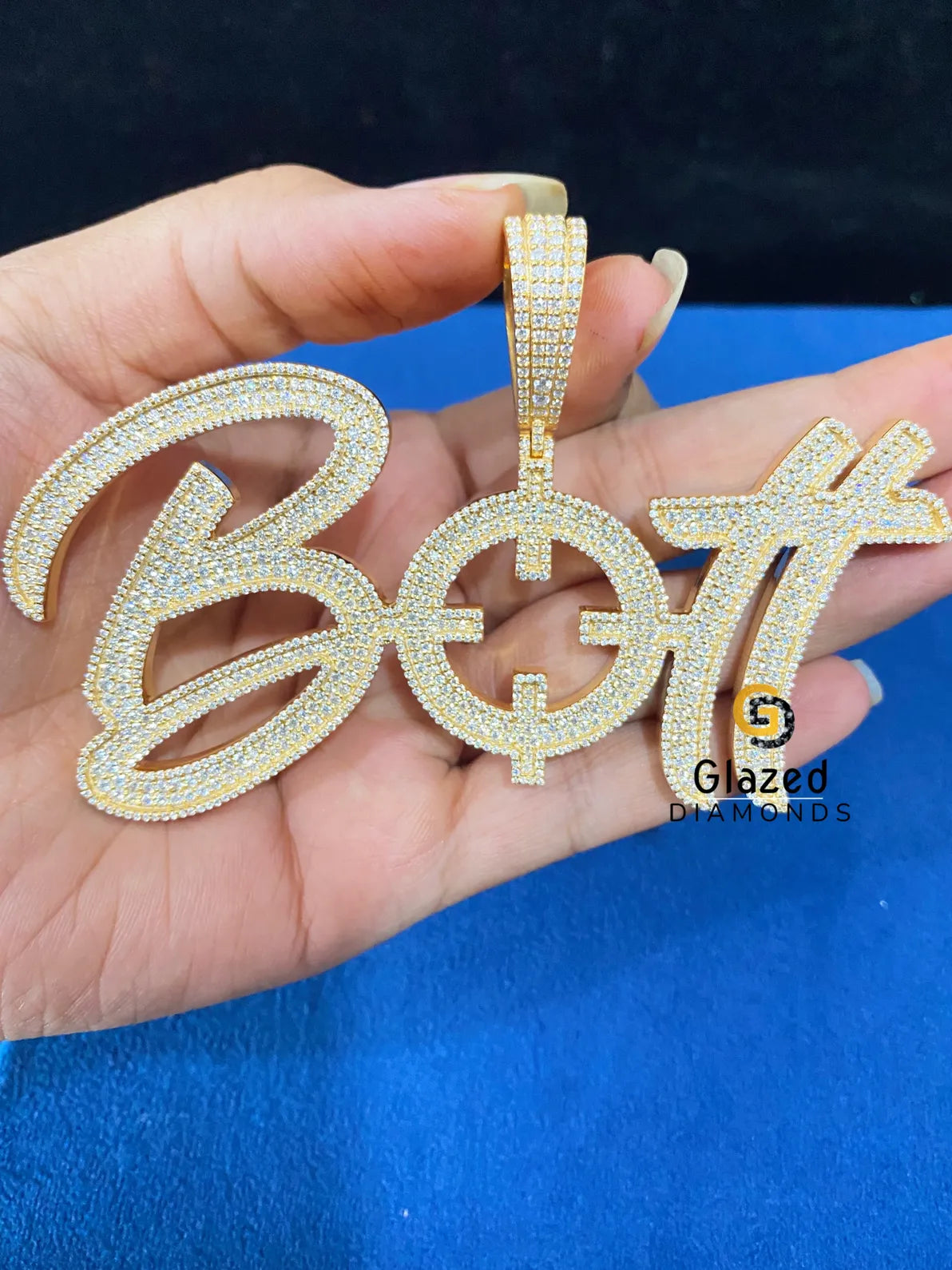 D Colorless VVs Round Moissanite Hip Hop Pendant