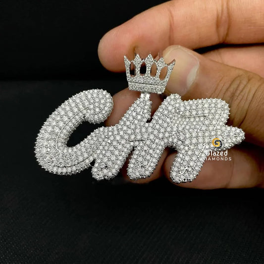 Diamond Floodded Letter Pendant