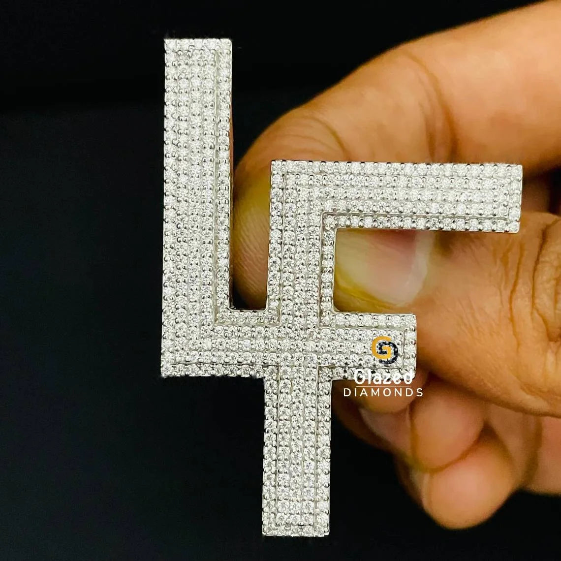 Diamond Studded Logo Pendant