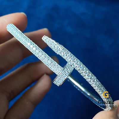 Diamond Studded Round VVs Moissanite Bracelet