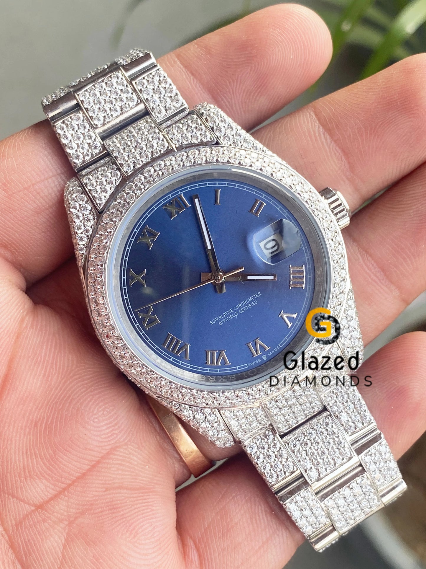 Diamond Studded Watch For Men