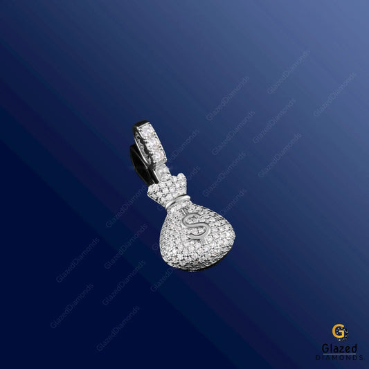Dollar Money Bag Diamond Pendant