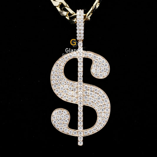 Dollar Sign Diamond Pendant