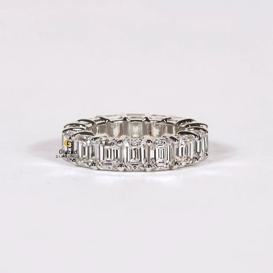Emerald Cut Lab Grown Diamond Wedding Band