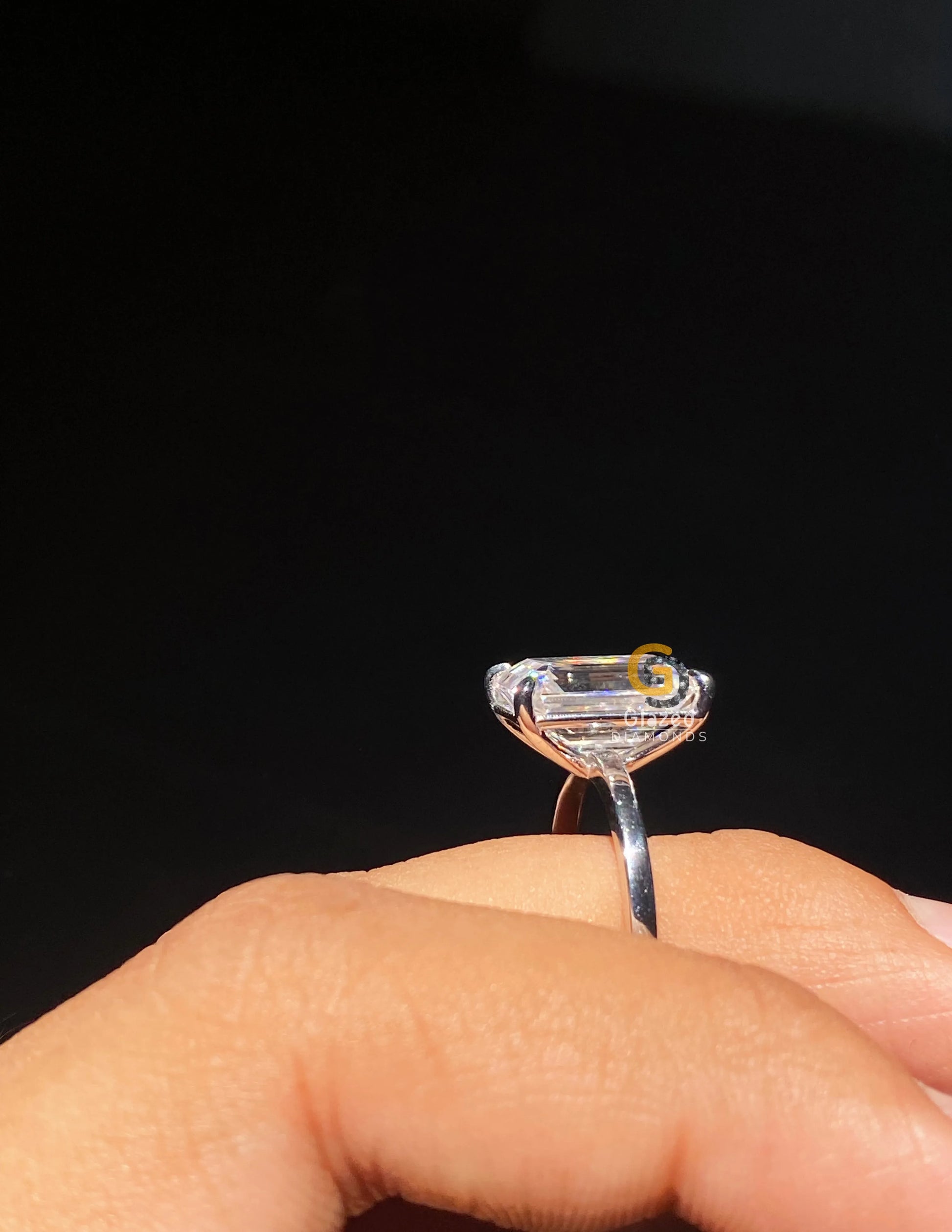 Emerald Cut Solitaire Ring