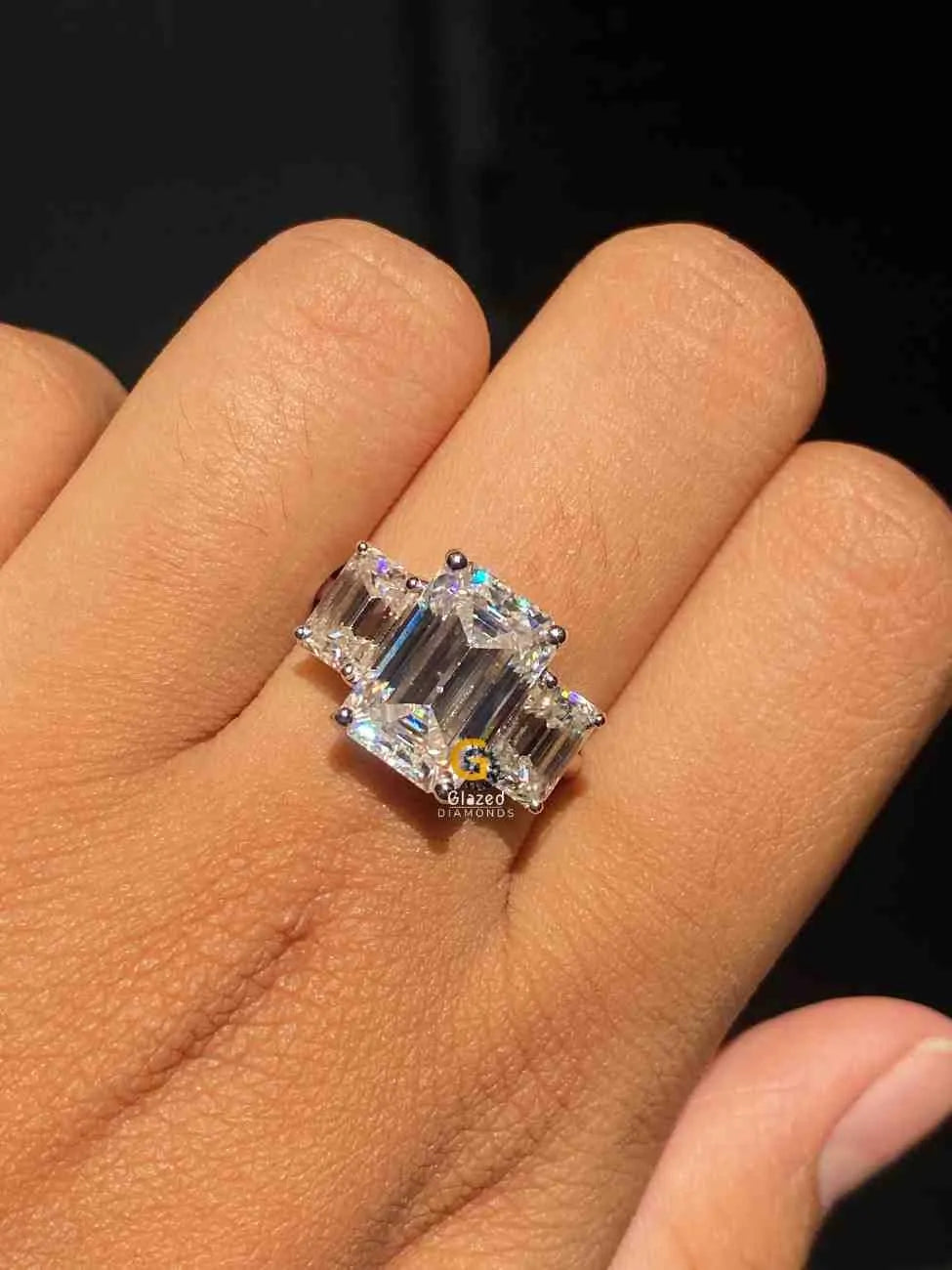 Engagement Ring For Women In Emerald Cut