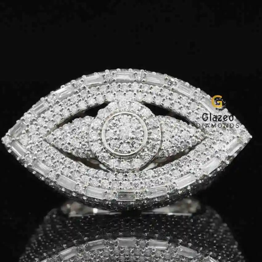 Evil Eyes Moissanite Ring