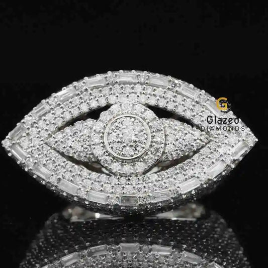 Evil Eyes Moissanite Ring