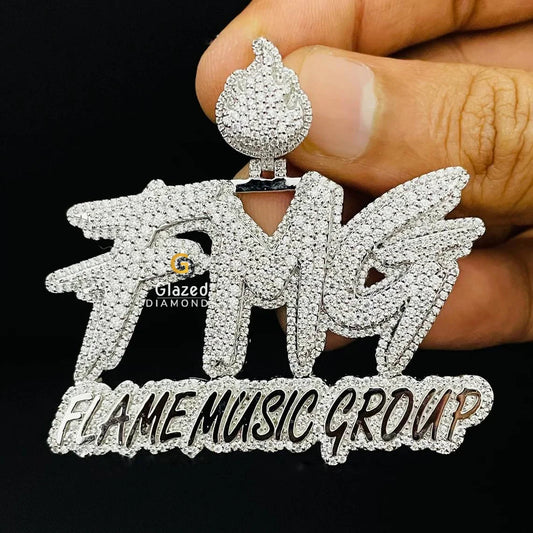 FMG Letter Diamond Pendant