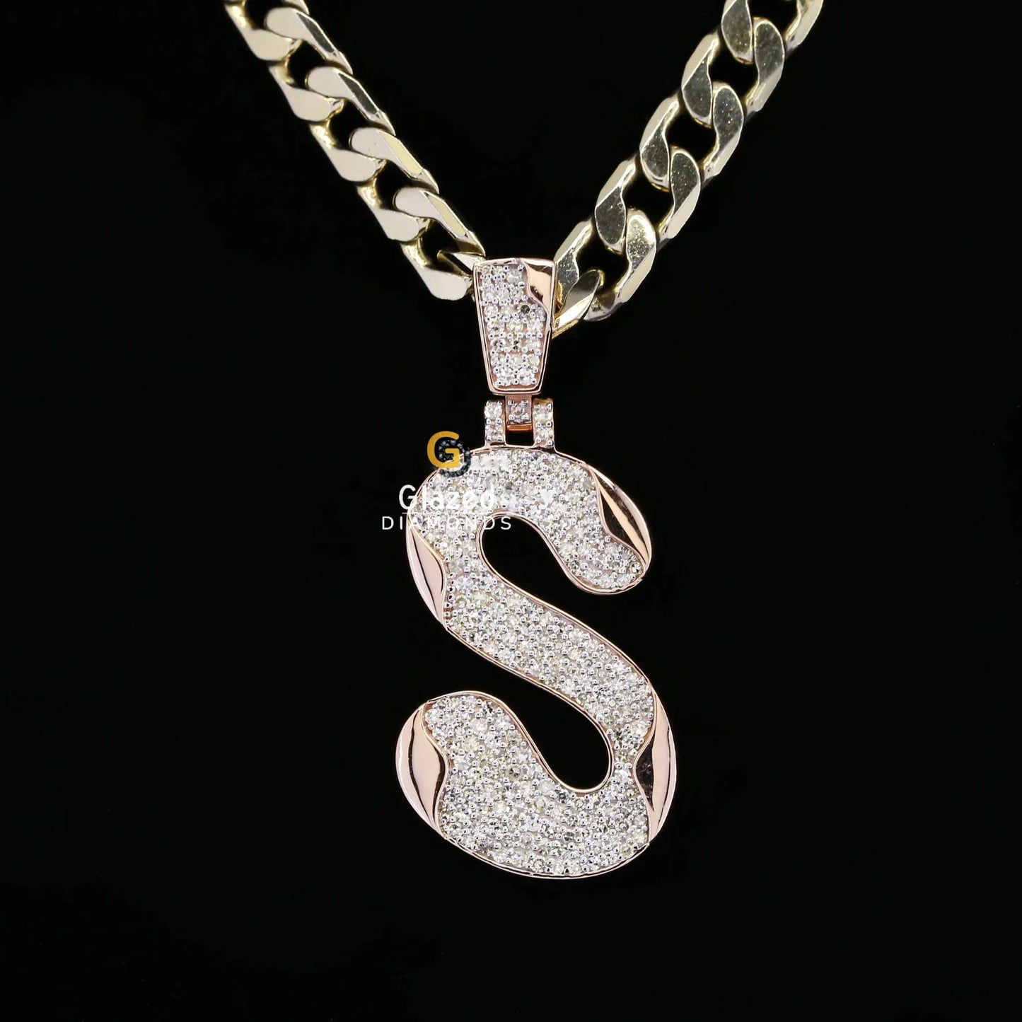 Fancy S Intial Letter Pendant