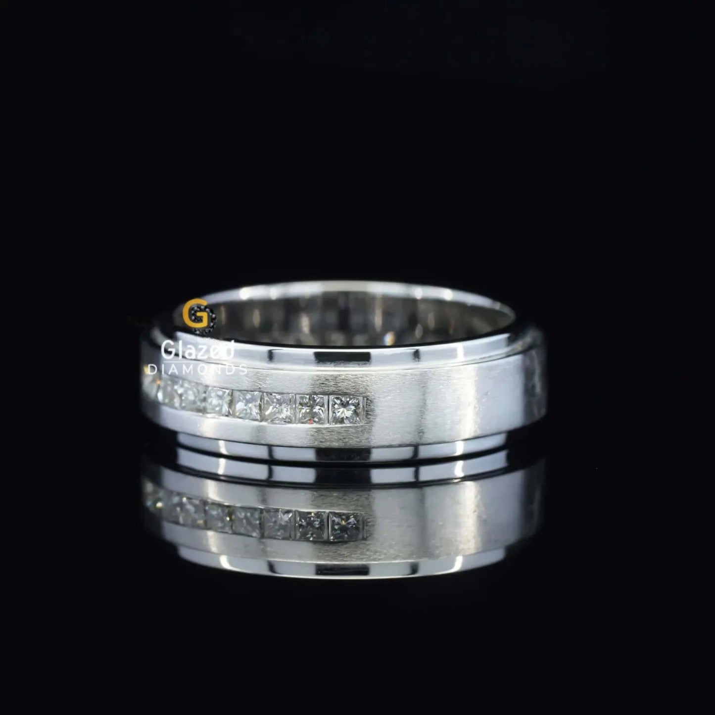 Full Eternity Moissanite Band For Men
