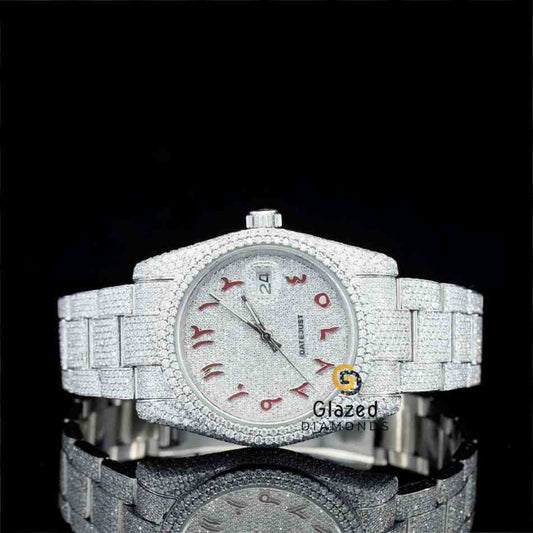 Fully ICed Arebic Moissanite Watch