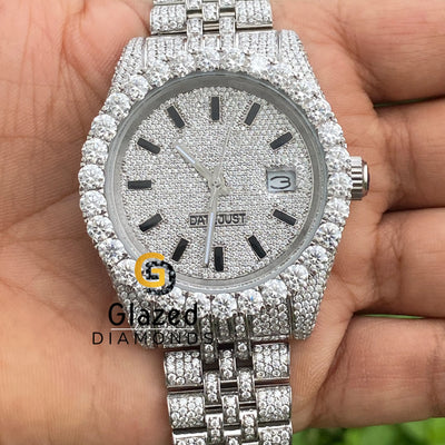 Fully Iced Moissanite Watch