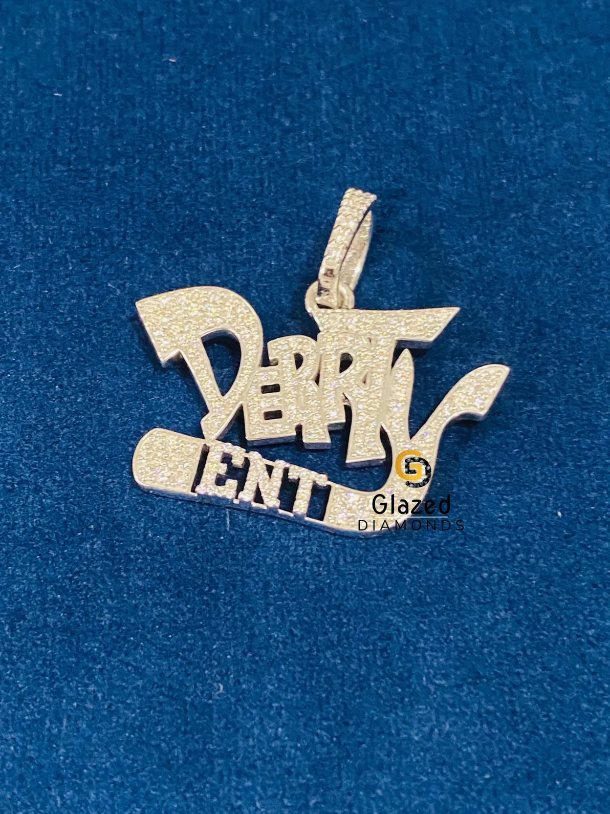 Fully Iced Out Customized Letter Round Moissanite Pendant