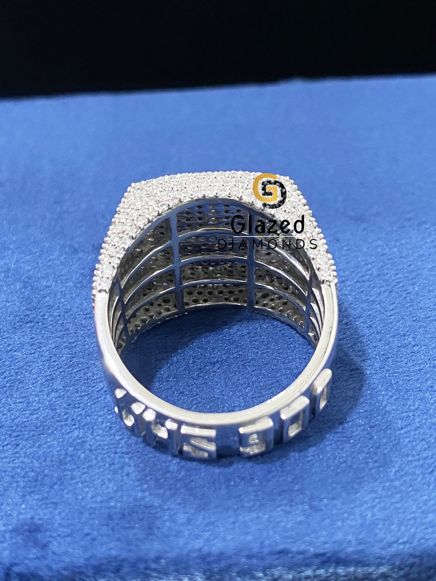 Fully Iced Out Diamond Studded Hip Hop Ring