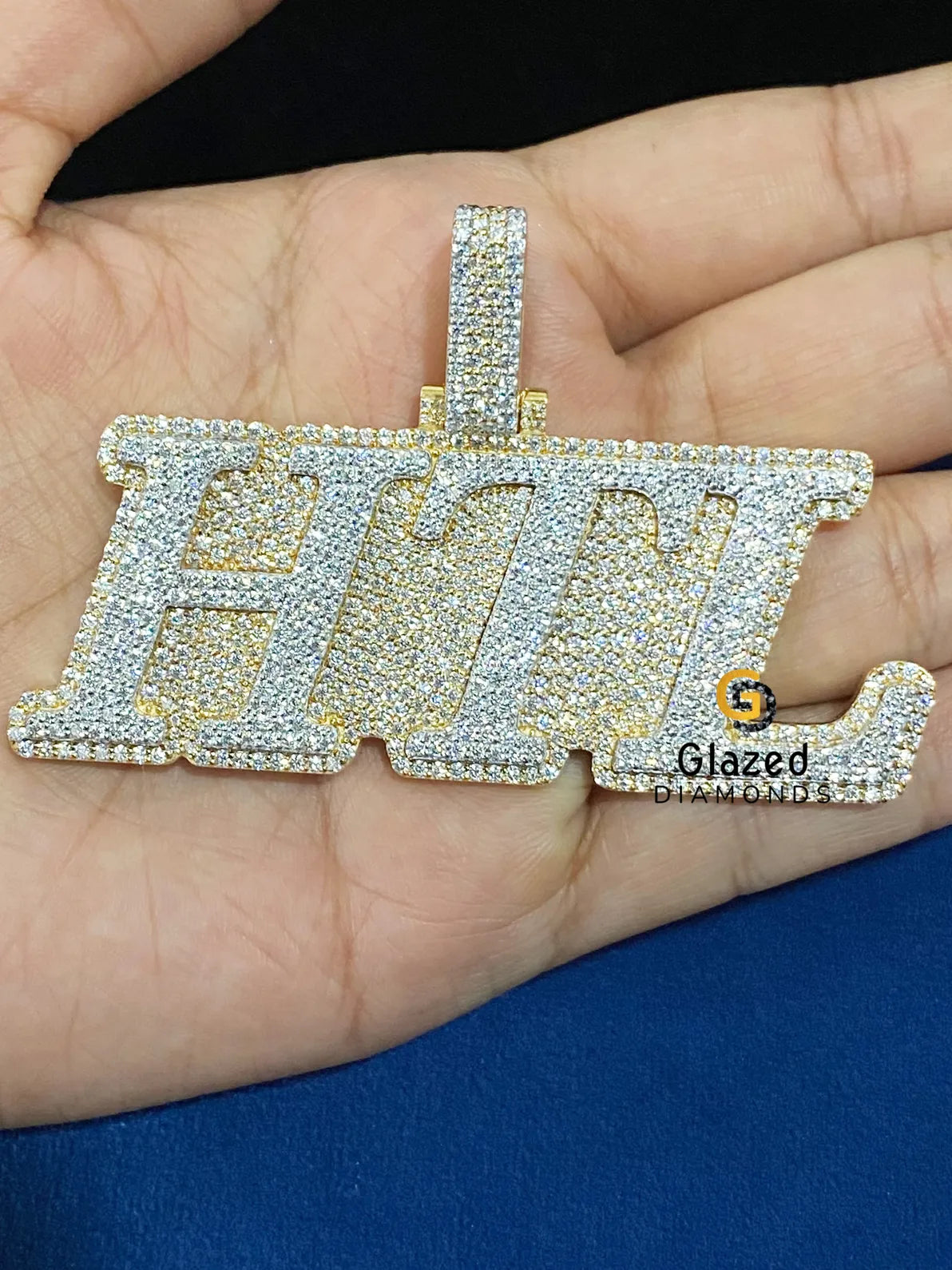 Fully Iced Out Hip Hop Round Moissanite D Colorless Pendant