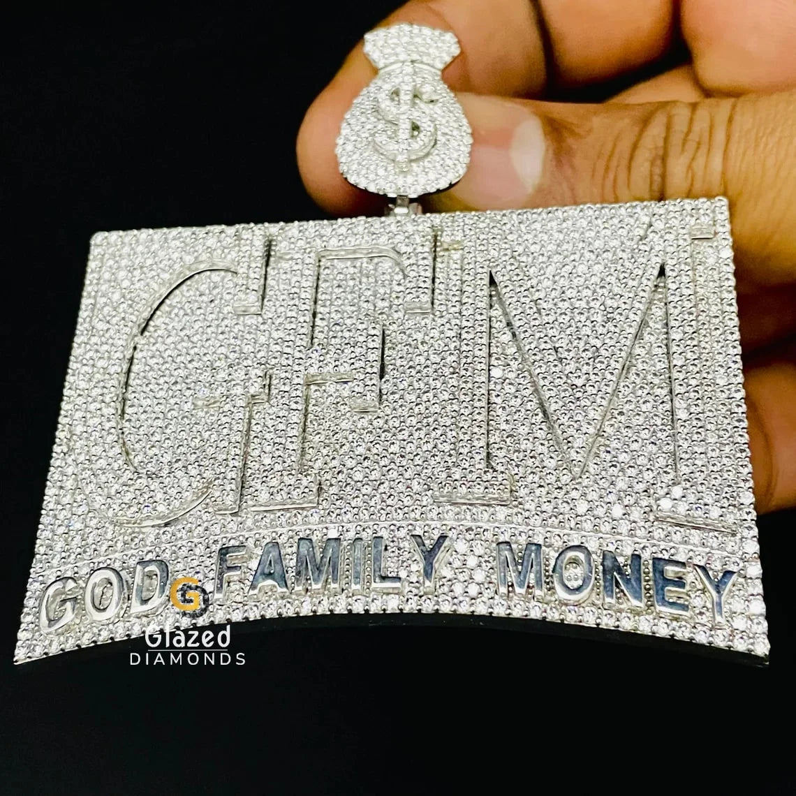 Fully Iced Out Letter Pendant