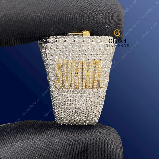 Fully Iced Out Moissanite Ring