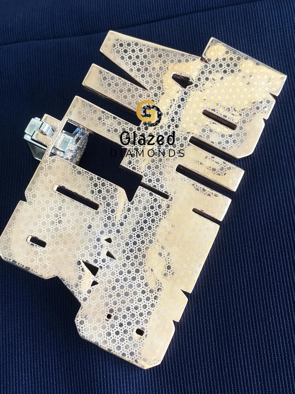 Fully Iced Out Round Baguette Moissanite Hip Hop Pendant